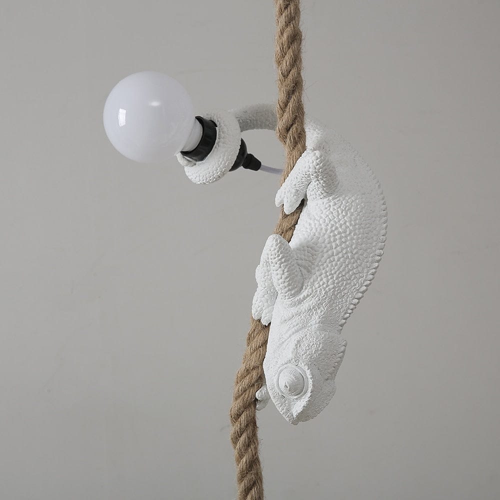 Chameleon On A Rope Ceiling Light - Floral Fawna