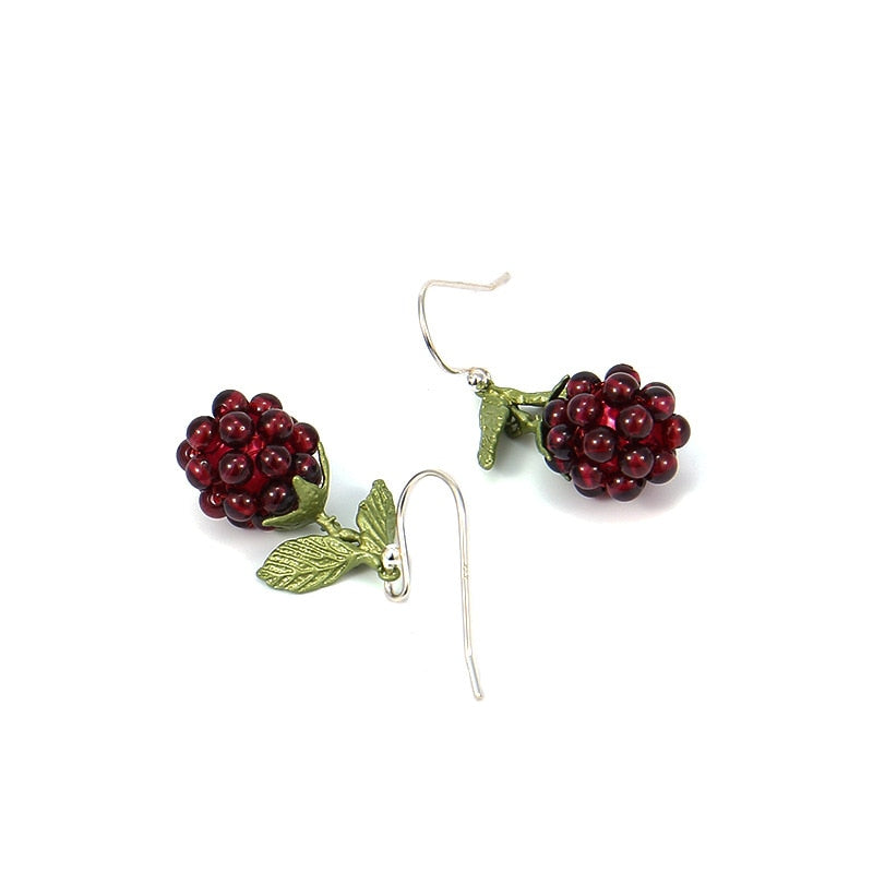 Pomegranate Drop Earrings - Floral Fawna