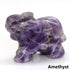 Carved Elephant Crystal - Floral Fawna