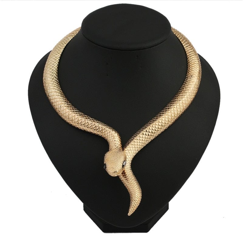 Exaggerated Snake Necklace - Floral Fawna