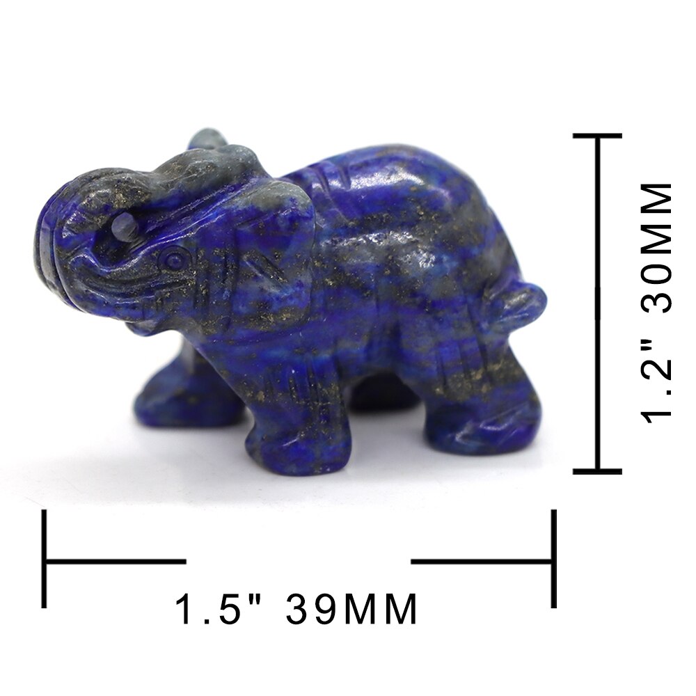 Carved Elephant Crystal - Floral Fawna