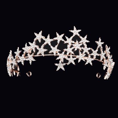 Constellation Rhinestone Tiara - Floral Fawna