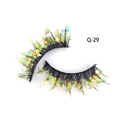 Luminous Sequin False Eye Lashes - Floral Fawna