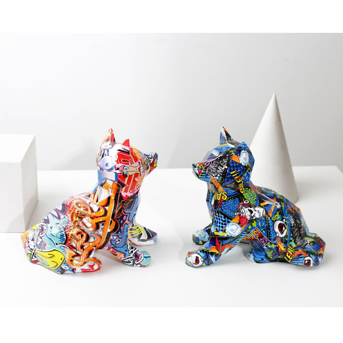 Abstract Shiba Inu Sculpture - Floral Fawna