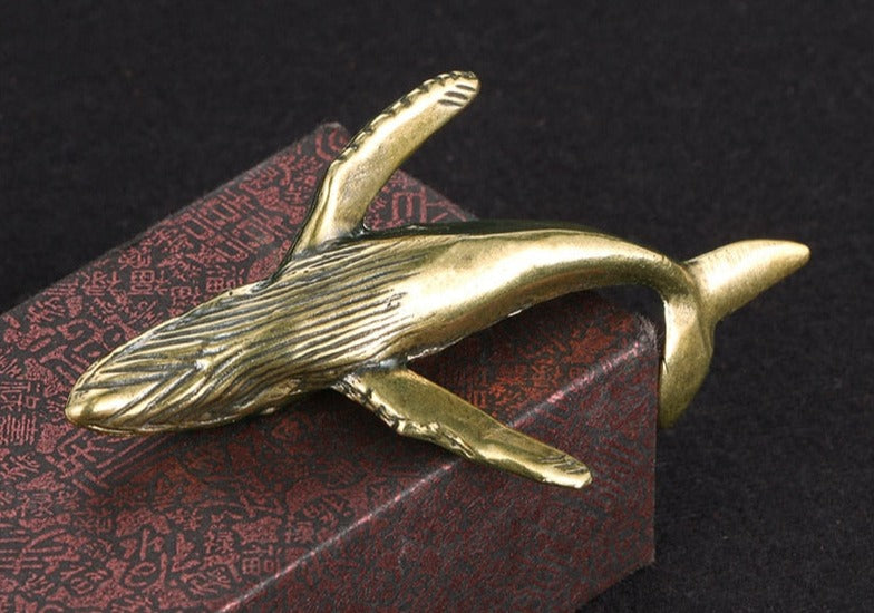 Copper Whale Ornament - Floral Fawna