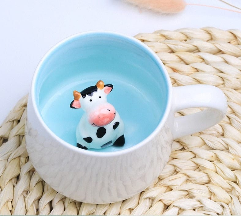 3D Animal Ceramic Mug - Floral Fawna