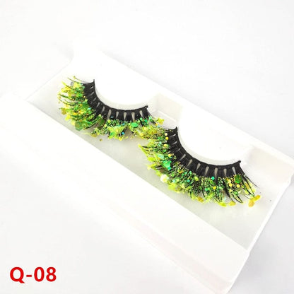 Luminous Sequin False Eye Lashes - Floral Fawna