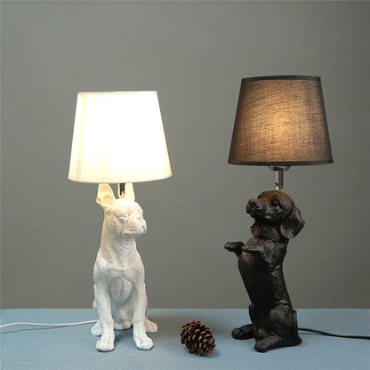 Doggy Table Lamp - Floral Fawna