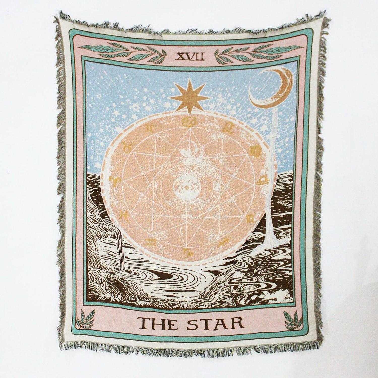 The Sun, Moon and Star Tapestry Throw - Floral Fawna