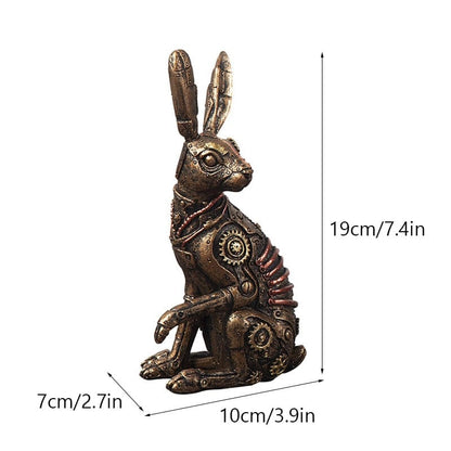 Steampunk Rabbit Sculpture - Floral Fawna