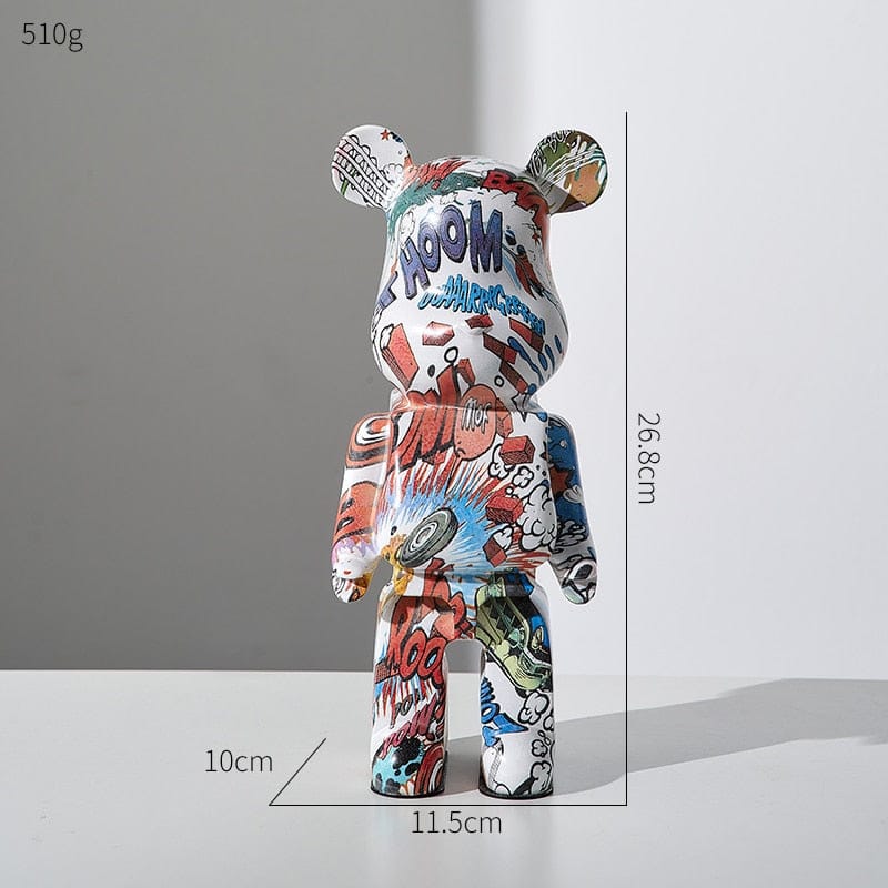 Abstract Bear Statue - Floral Fawna