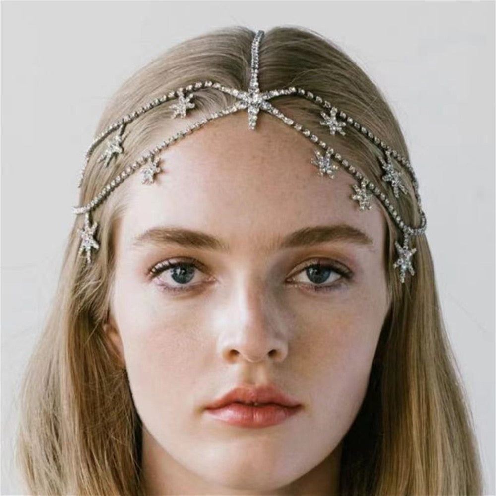 Multilayer Celestial Head Chain - Floral Fawna