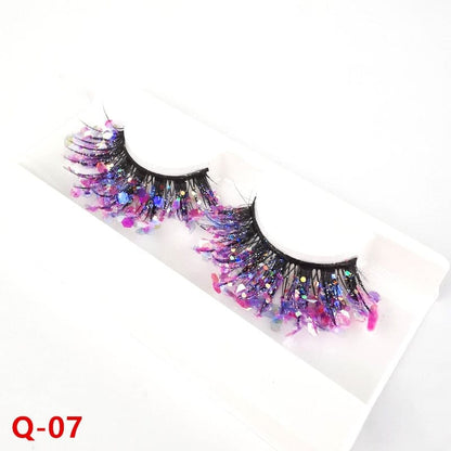 Luminous Sequin False Eye Lashes - Floral Fawna