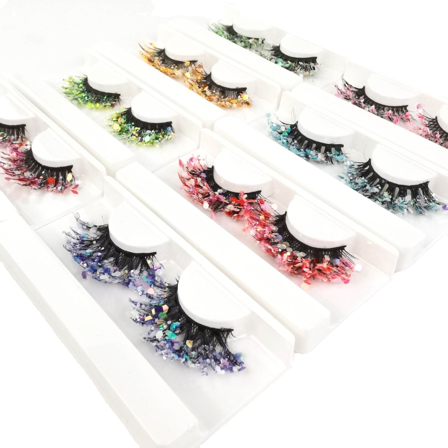 Luminous Sequin False Eye Lashes - Floral Fawna