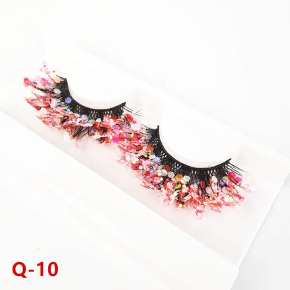 Luminous Sequin False Eye Lashes - Floral Fawna