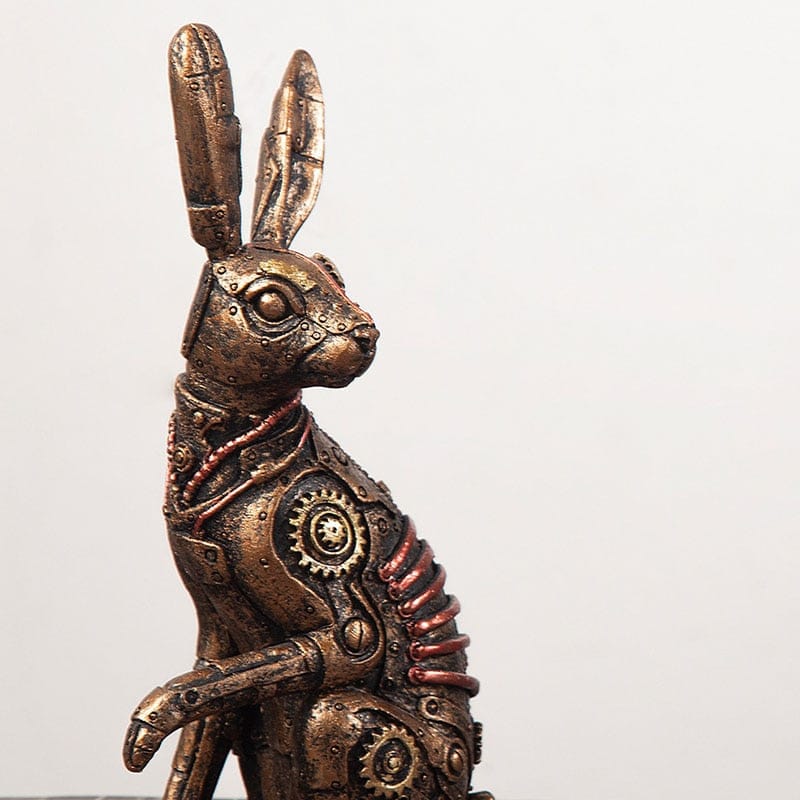 Steampunk Rabbit Sculpture - Floral Fawna