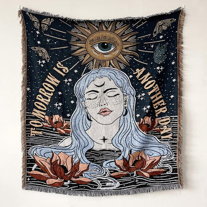 Evil Eye Tapestry Throw - Floral Fawna