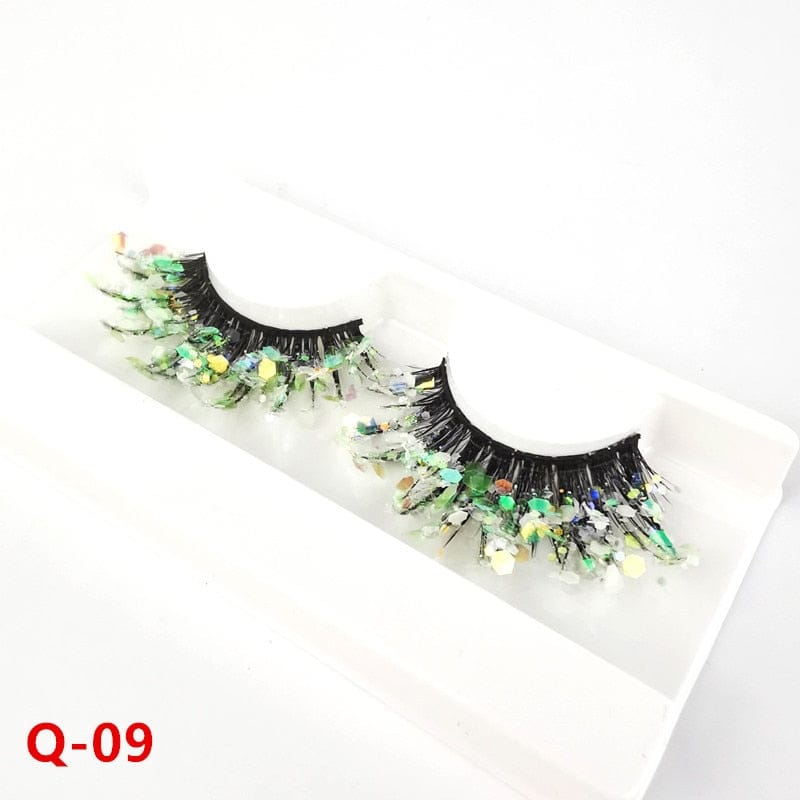 Luminous Sequin False Eye Lashes - Floral Fawna