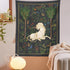 Mythical Unicorn Tapestry - Floral Fawna