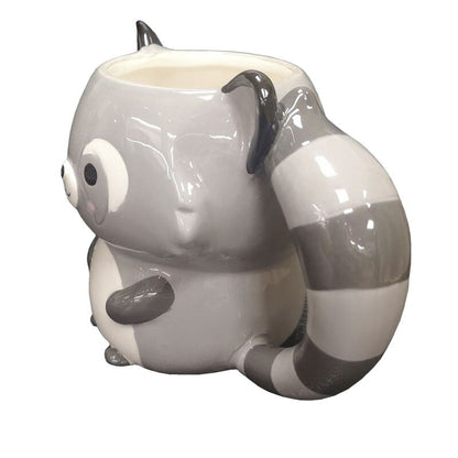 3D Raccoon Mug - Floral Fawna