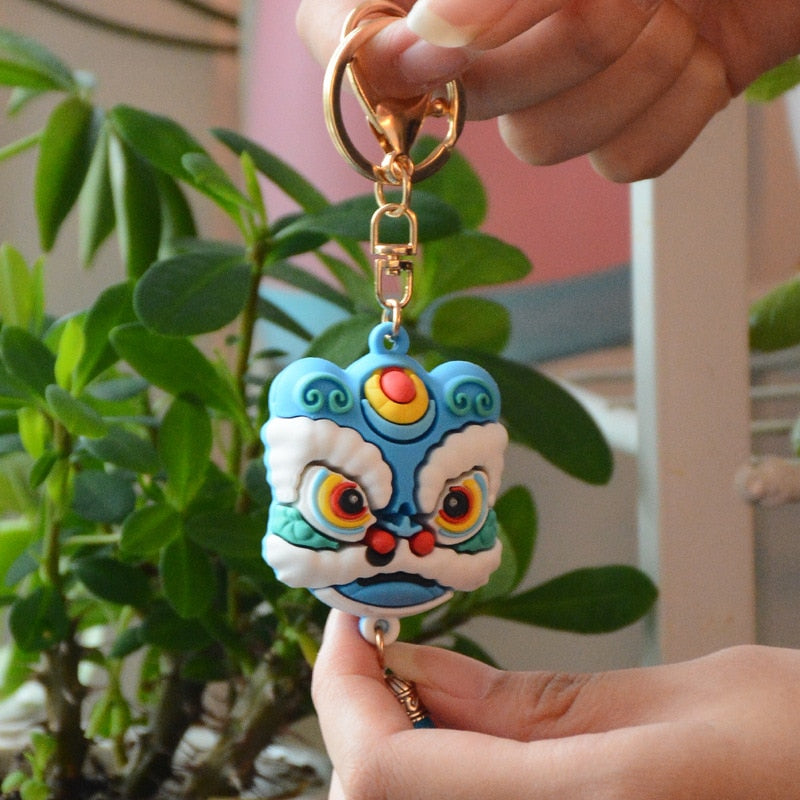 Lion Dance Keyring - Floral Fawna