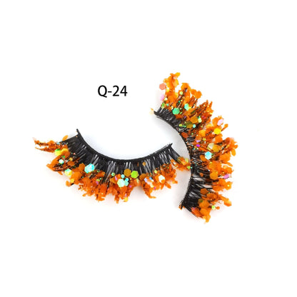 Luminous Sequin False Eye Lashes - Floral Fawna