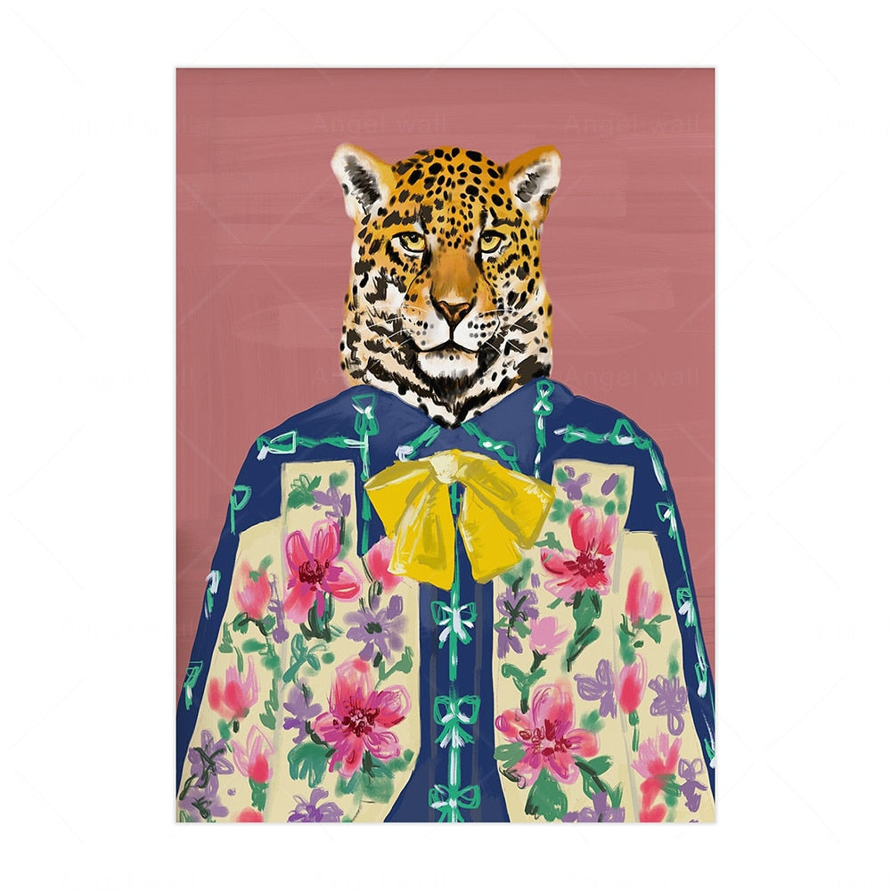 Luxury Animal Canvas - Floral Fawna