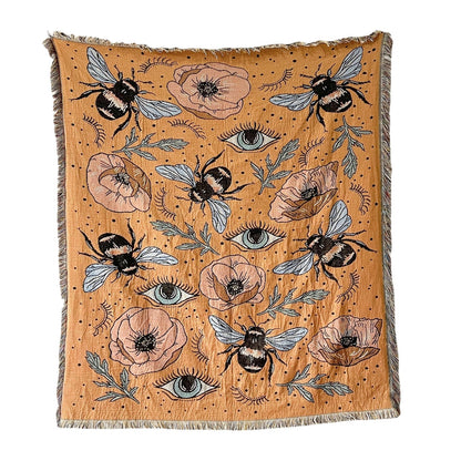 Evil Eye Tapestry Throw - Floral Fawna