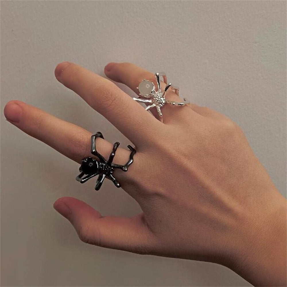 Crystal Ball Spider Ring - Floral Fawna