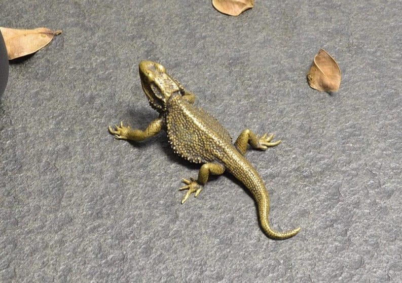 Copper Bearded Dragon Ornament - Floral Fawna