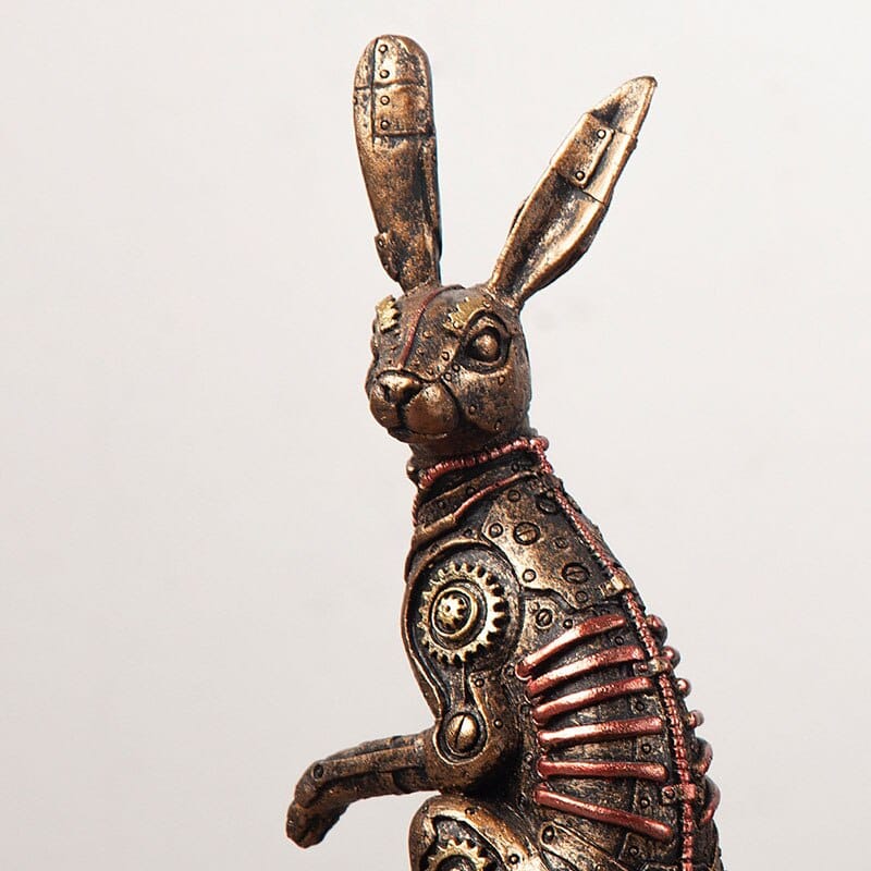 Steampunk Rabbit Sculpture - Floral Fawna