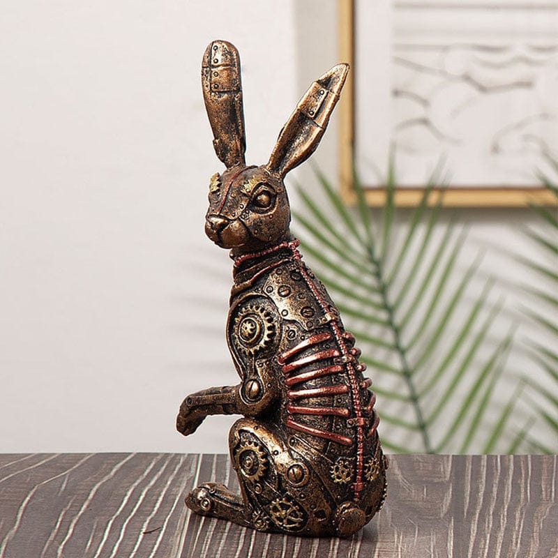 Steampunk Rabbit Sculpture - Floral Fawna