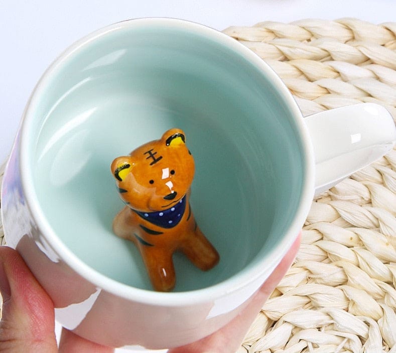 3D Animal Ceramic Mug - Floral Fawna