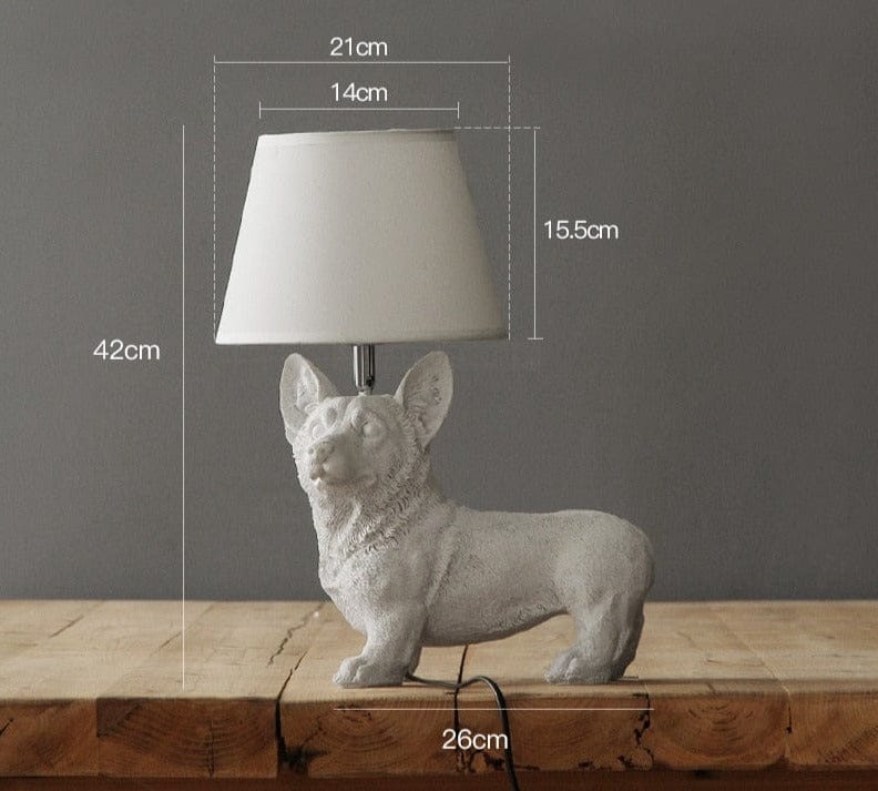 Doggy Table Lamp - Floral Fawna