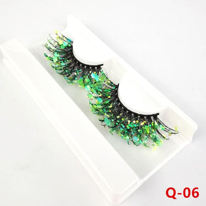 Luminous Sequin False Eye Lashes - Floral Fawna