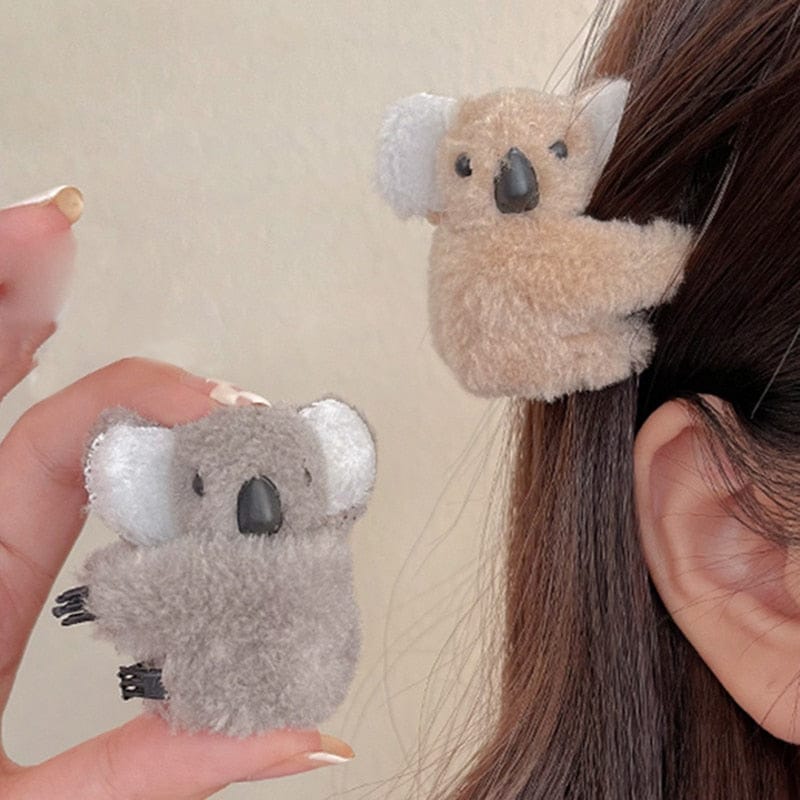 Plush Koala Hair Clip - Floral Fawna