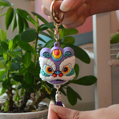 Lion Dance Keyring - Floral Fawna