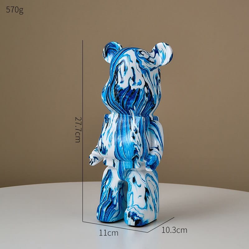 Abstract Bear Statue - Floral Fawna