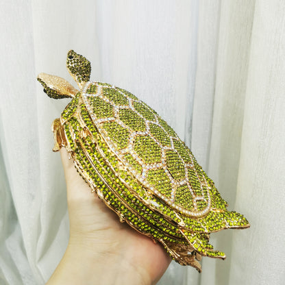 Turtle Crystal Clutch - Floral Fawna