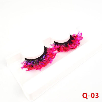 Luminous Sequin False Eye Lashes - Floral Fawna