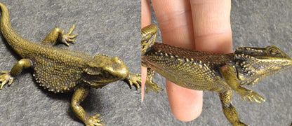 Copper Bearded Dragon Ornament - Floral Fawna