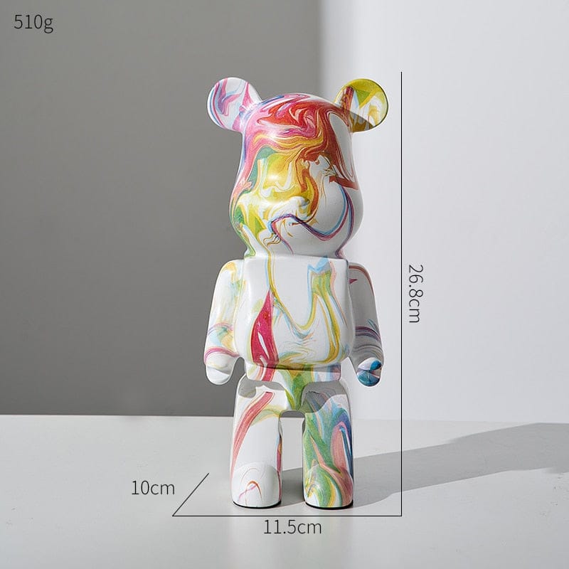 Abstract Bear Statue - Floral Fawna