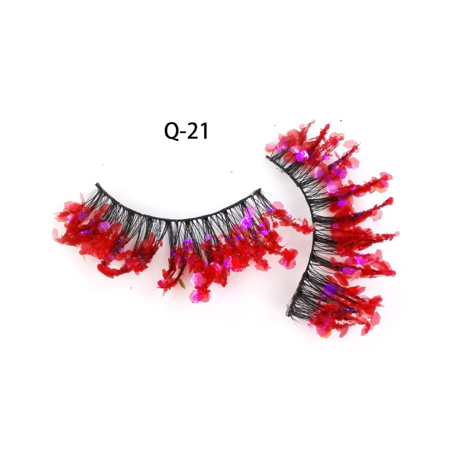 Luminous Sequin False Eye Lashes - Floral Fawna