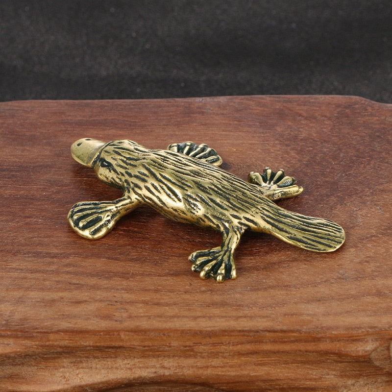 Brass Platypus Ornament - Floral Fawna