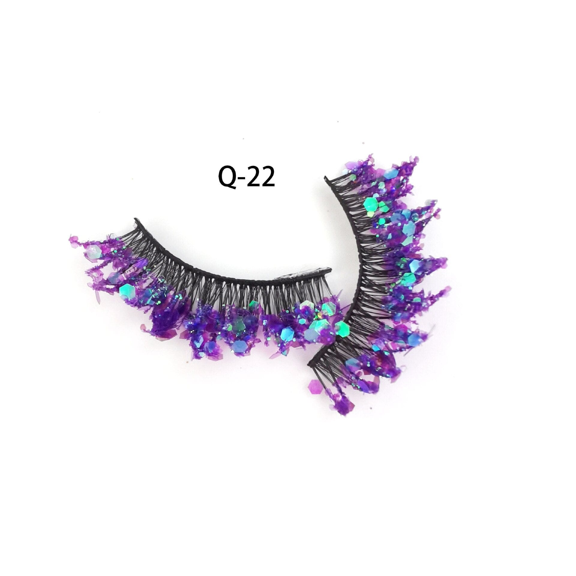 Luminous Sequin False Eye Lashes - Floral Fawna