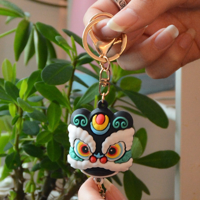 Lion Dance Keyring - Floral Fawna