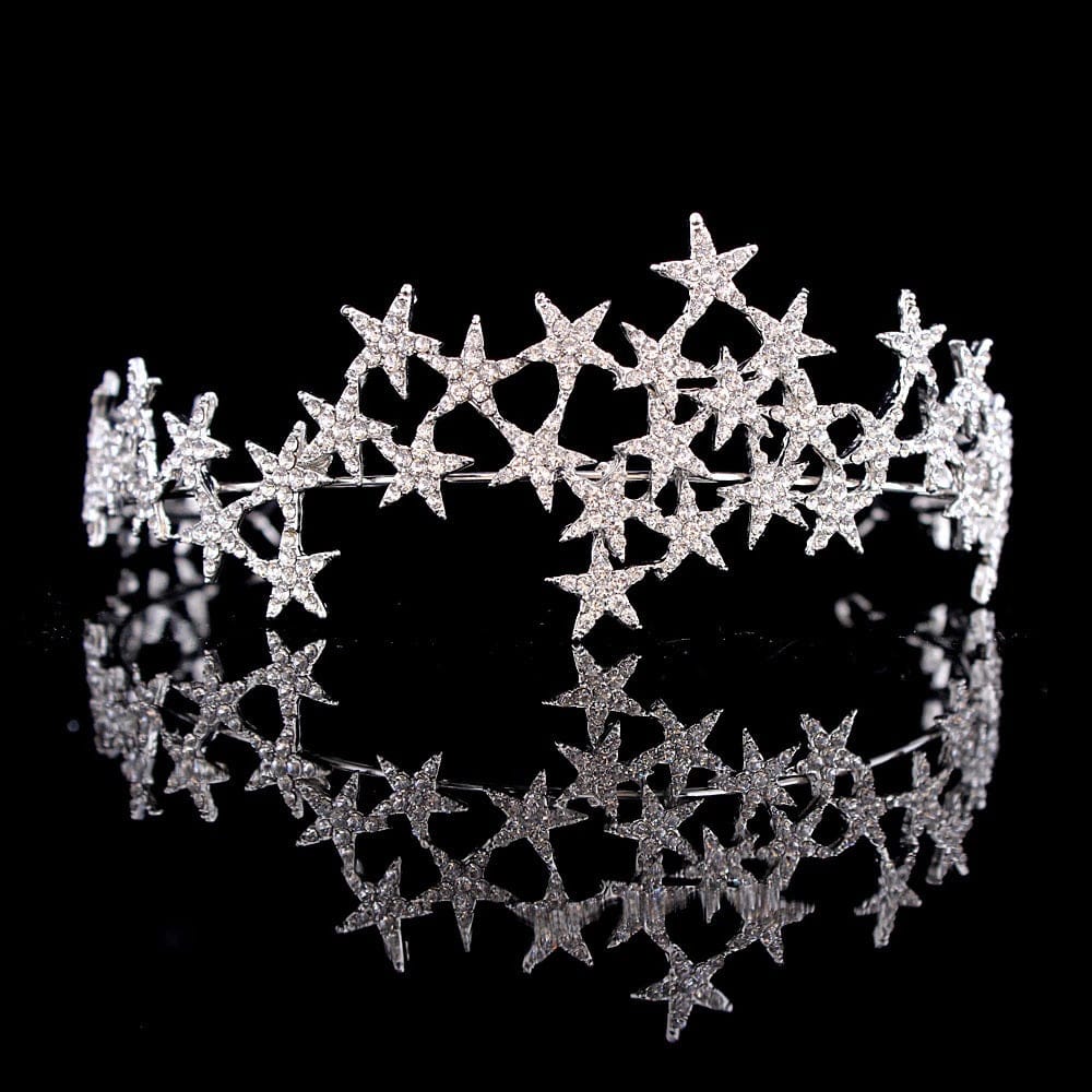 Constellation Rhinestone Tiara - Floral Fawna