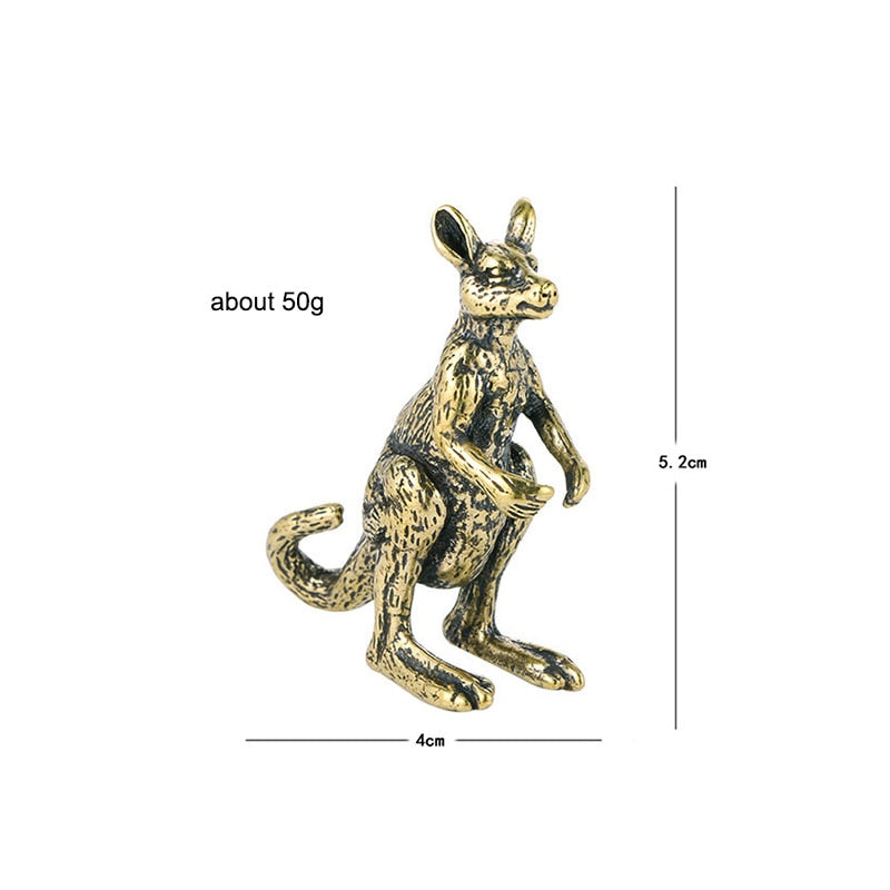 Brass Kangaroo Figurine - Floral Fawna