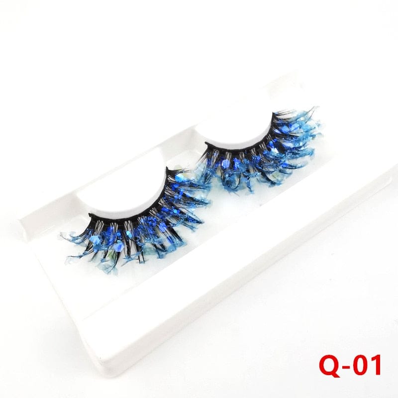 Luminous Sequin False Eye Lashes - Floral Fawna