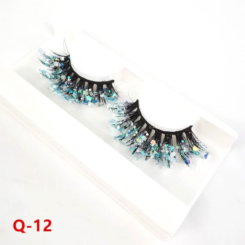 Luminous Sequin False Eye Lashes - Floral Fawna